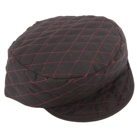 Forney Quilted Black Skull Cap, Size 7-3/8 55855